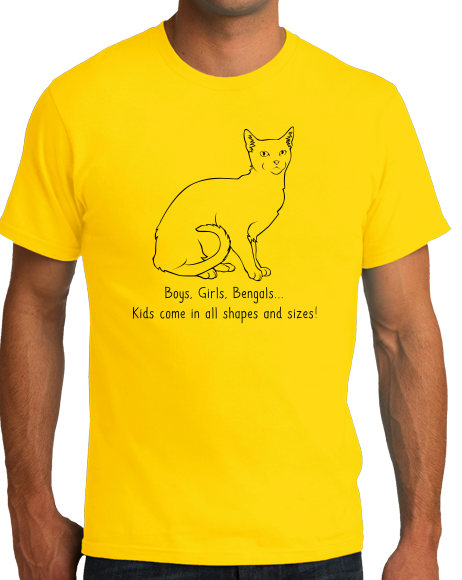 Boys, Girls, & Bengals = Kids | Cat Breed Parent T-shirt