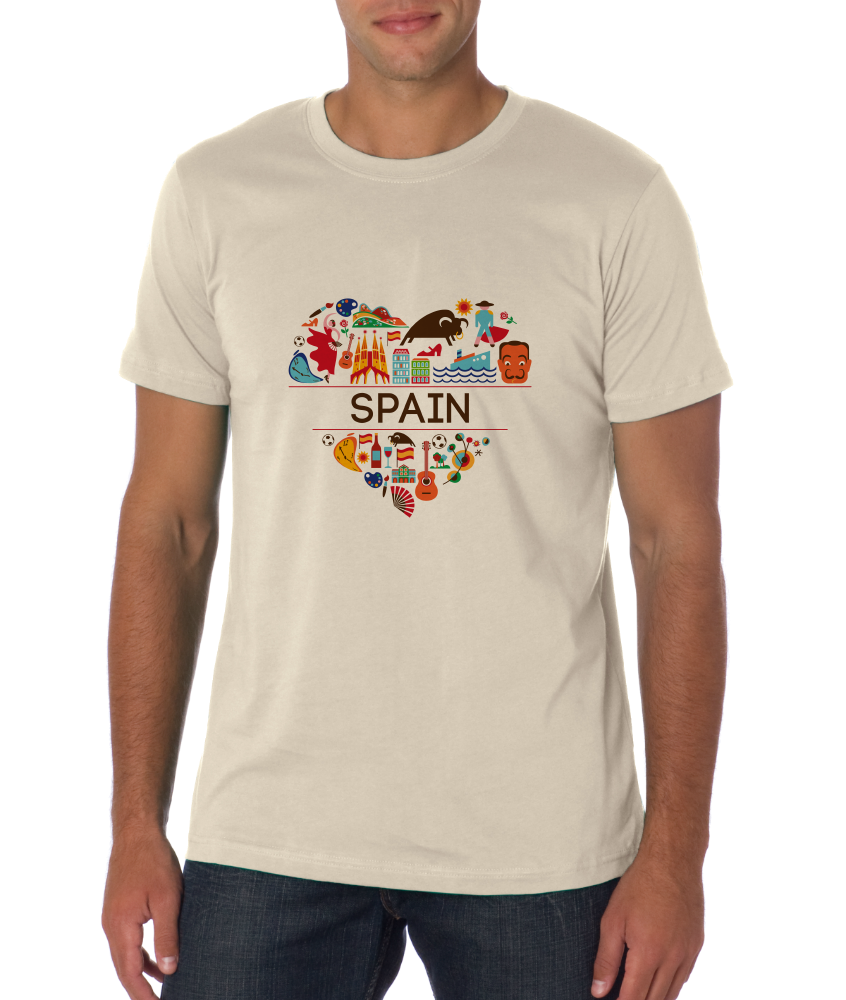 Tees Love Symbols Ann Culture Spain Arbor Fun Heritage Pride - Spanish – T-shirt Cute