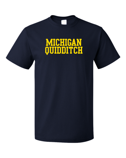 Unisex Navy Michigan Quidditch Wordmark T-shirt