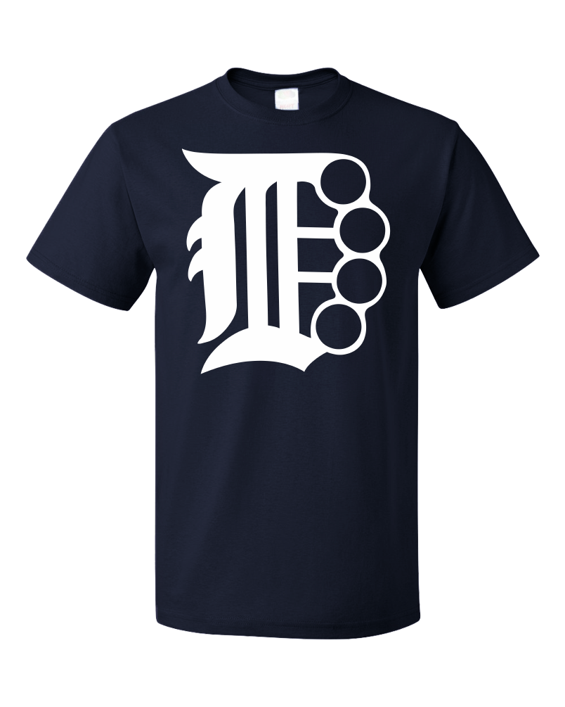 Standard Navy Brass Knuckle D - Detroit, Motor City Pride T-shirt