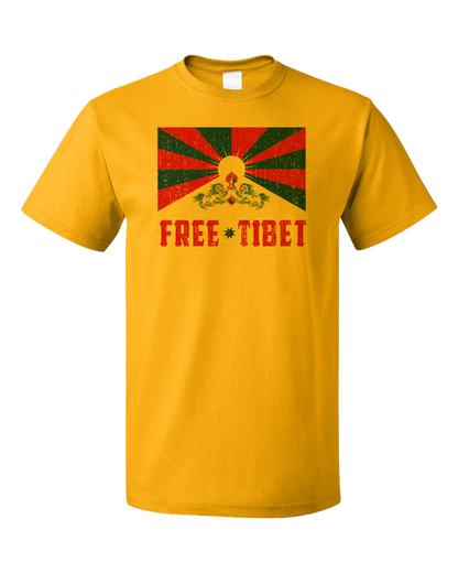 Standard Gold Free Tibet - Tibetan Solidarity Protest Human Rights Awareness T-shirt