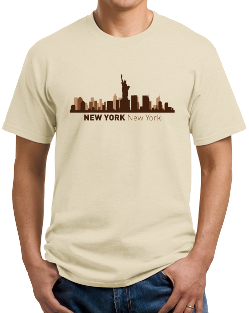 Ann Arbor Tees New York, NY City Skyline - NYC Broadway Yankees Giants Rangers T-Shirt