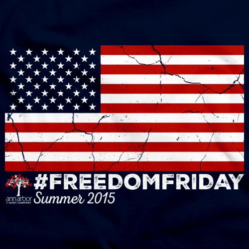 #FREEDOMFRIDAY USA Flag T-shirt Navy Art Preview