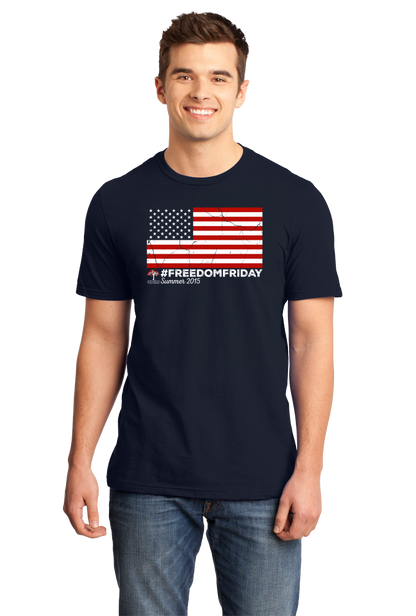 Standard Navy #FREEDOMFRIDAY USA Flag  T-shirt