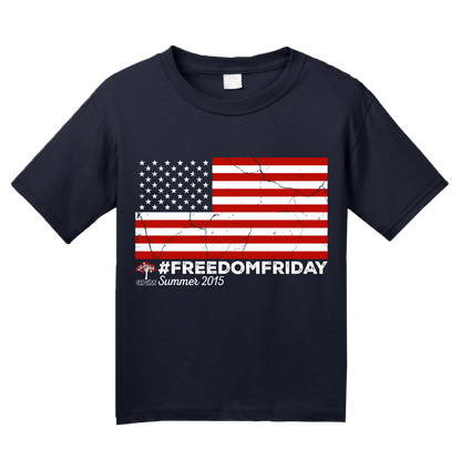 Youth Navy #FREEDOMFRIDAY USA Flag  T-shirt