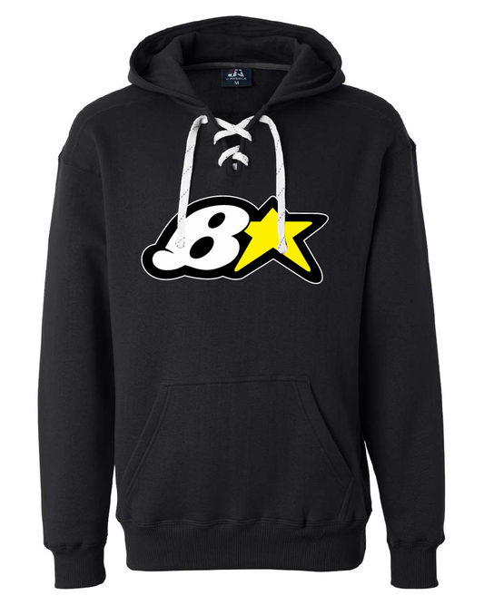 Brian's Custom Sports - Embroidered BStar Lace Up Hoodie