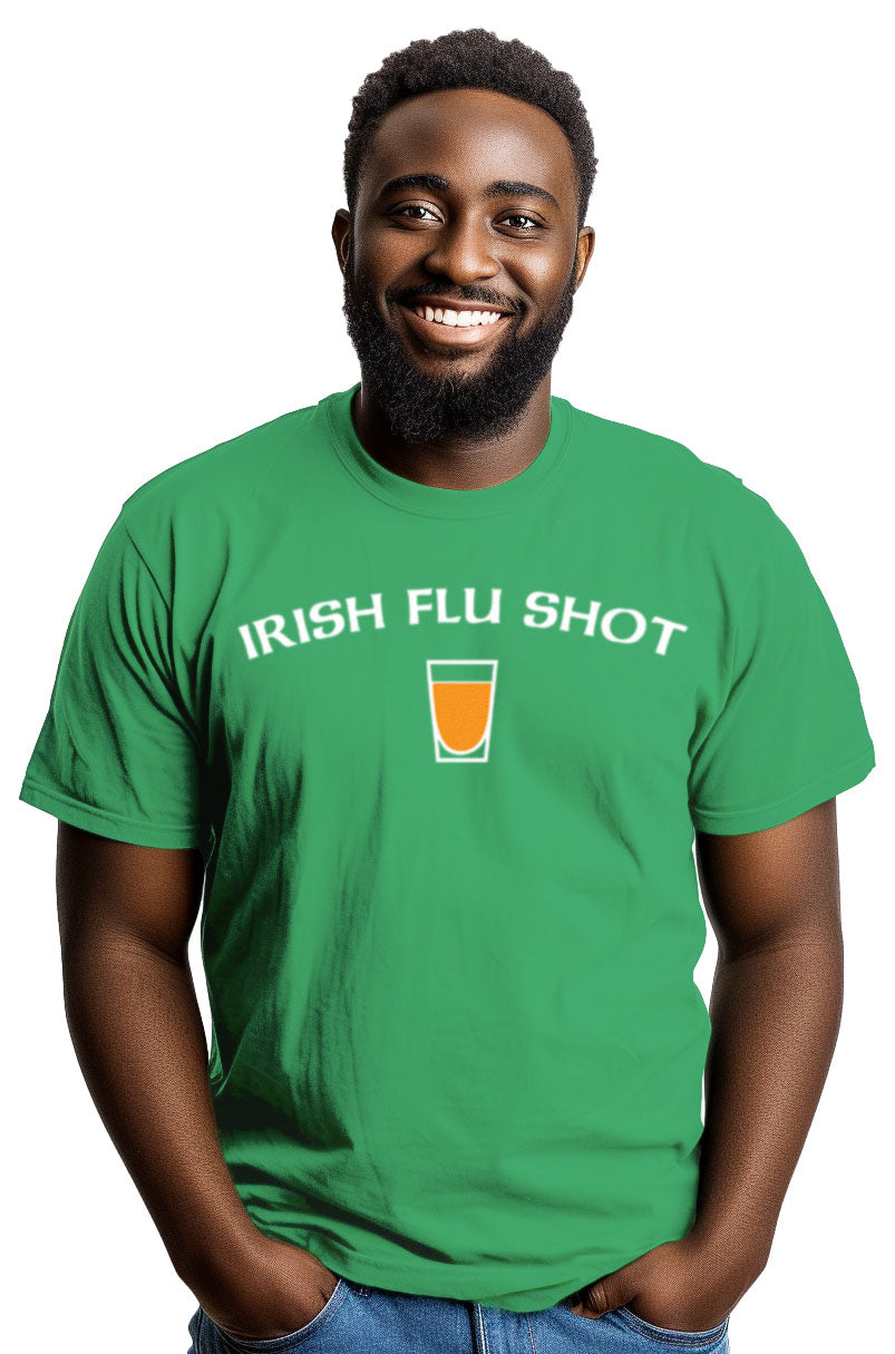 Irish Flu Shot - St. Patrick's Day Irish Pride Whiskey Joke T-shirt