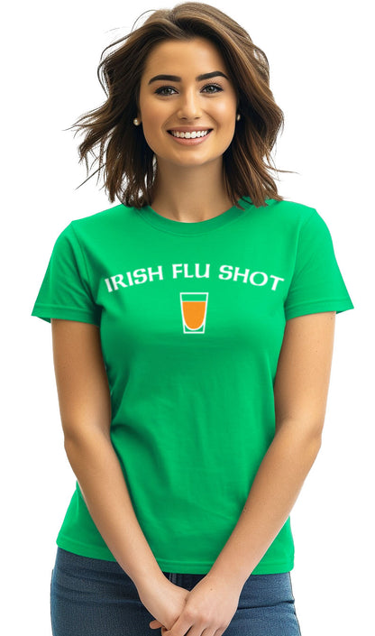 Irish Flu Shot - St. Patrick's Day Irish Pride Whiskey Joke T-shirt