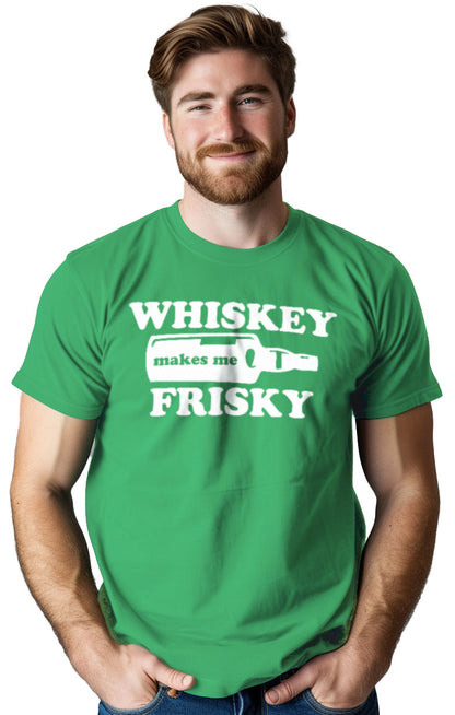 Whiskey Makes Me Frisky - St. Patrick's Day Drinking Funny T-shirt