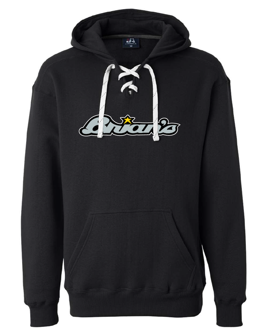 Brian's Custom Sports - Vintage Brian's Logo Embroidered Lace Up Hoodie