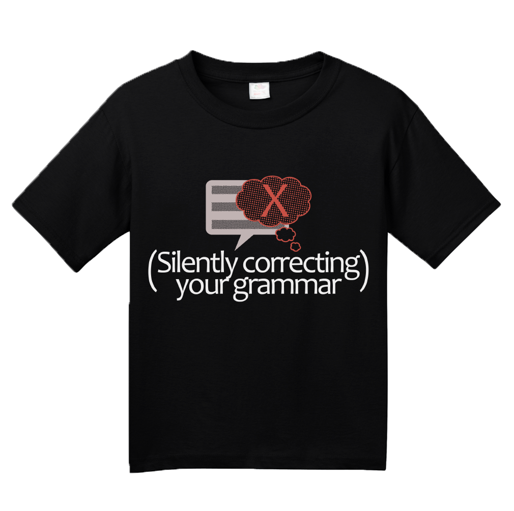 Youth Black (I'm Silently Correcting Your Grammar) - Sarcastic Grammar Snob T-shirt
