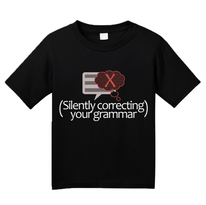 Youth Black (I'm Silently Correcting Your Grammar) - Sarcastic Grammar Snob T-shirt