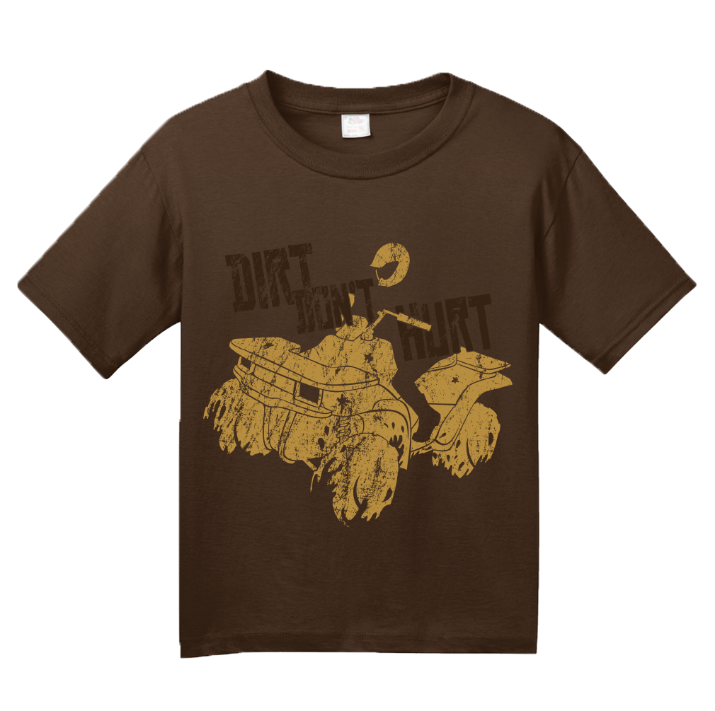 Youth Brown Dirt Don't Hurt - Muddin Offroading Mud Pride 4wheelers Quads T-shirt