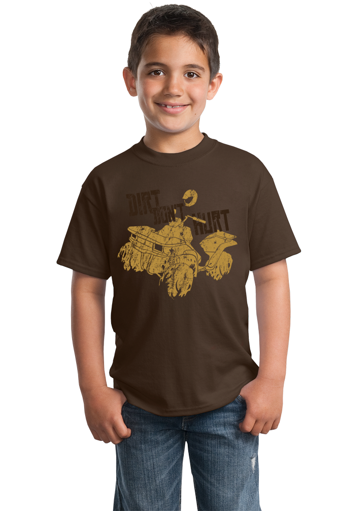 Youth Brown Dirt Don't Hurt - Muddin Offroading Mud Pride 4wheelers Quads T-shirt