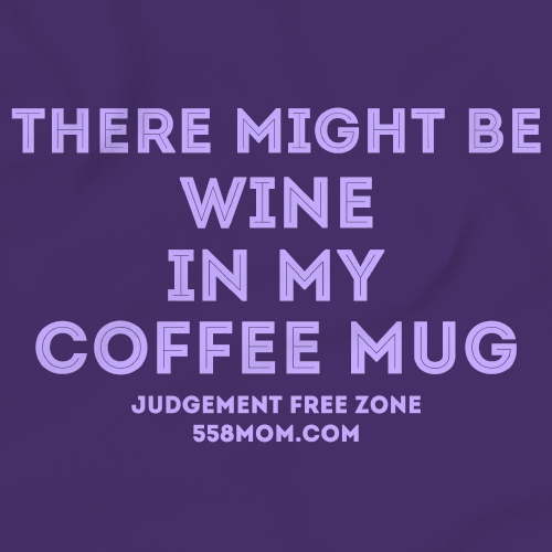 Wine in My Coffee Mug Purple Ink Purple Art Preview