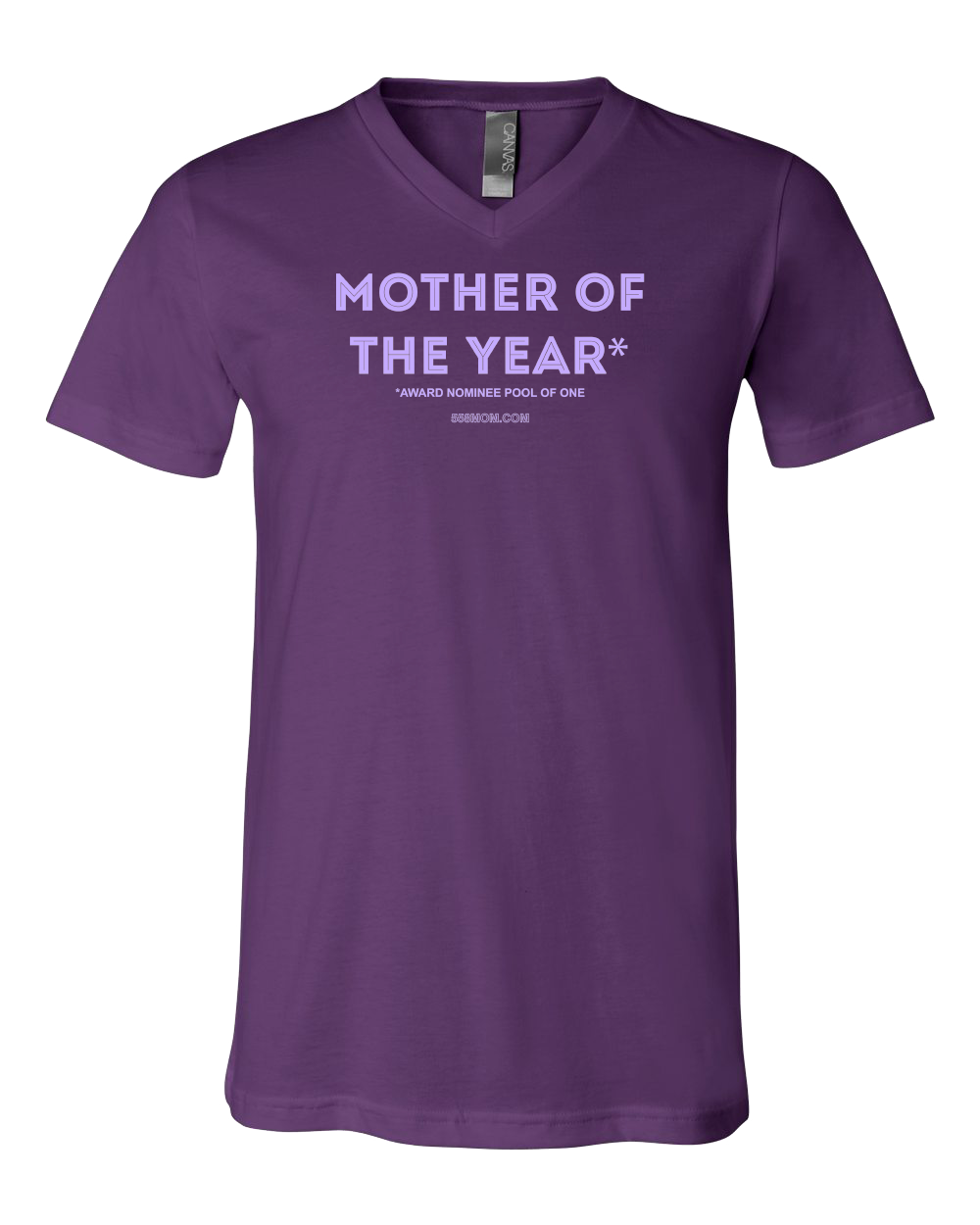 V Neck Purple Mother of the Year T-shirt