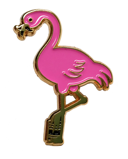 Tin Can Flamingo Pin