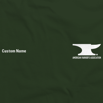 Customizable Men's or Ladies' Short Sleeve AFA Forest Green Art Preview