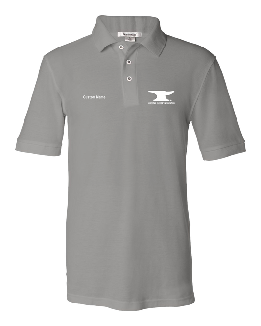 Unisex Pique Polo Cool Grey Customizable Men's or Ladies' Short Sleeve AFA Polo