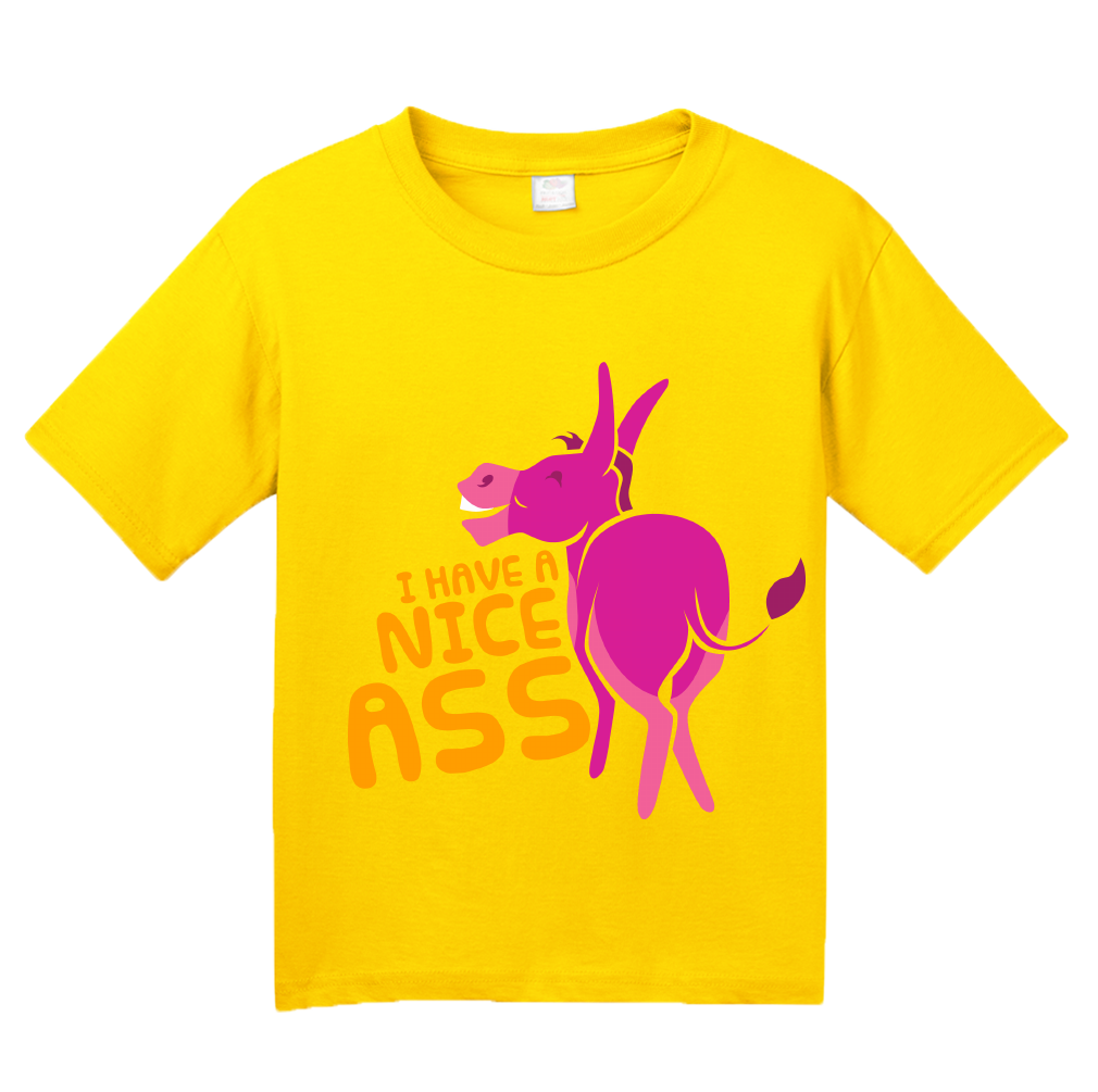 Youth Yellow Nice Ass - Sex Pun Raunchy Donkey Show Joke Dirty Humor T-shirt