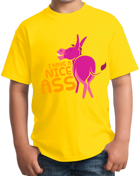 Youth Yellow Nice Ass - Sex Pun Raunchy Donkey Show Joke Dirty Humor T-shirt