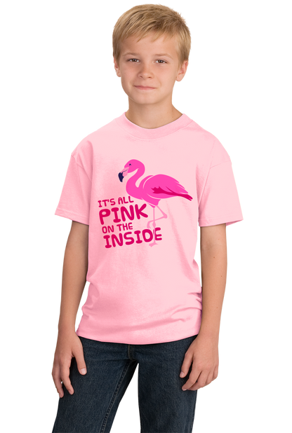Youth Pink It's All Pink On The Inside! - Dirty Joke Raunchy Animal Funny 