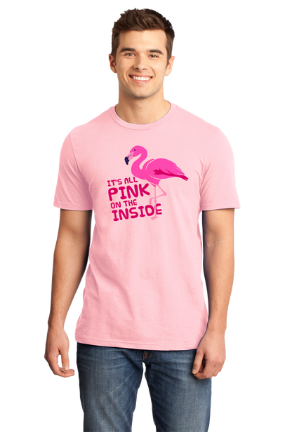 Unisex Pink It's All Pink On The Inside! - Dirty Joke Raunchy Animal Funny 