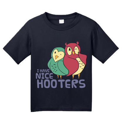 Youth Navy I Have Nice Hooters - Boobs Joke Sex Pun Hooters Raunchy Nice T-shirt