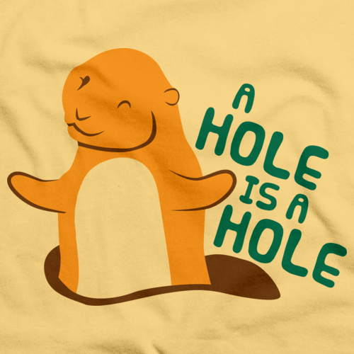 A HOLE IS A HOLE Light yellow art preview