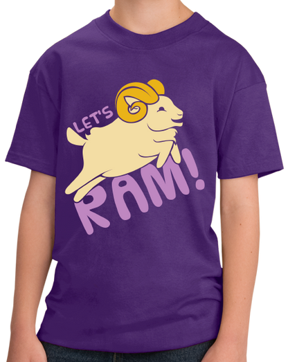 Youth Purple Let's Ram - Ram Sex Pun Dirty Joke Raunchy Humor Funny Sheep T-shirt