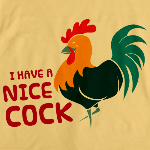 I HAVE A NICE COCK Light yellow art preview