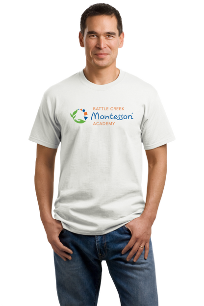 Unisex White Battle Creek Montessori Academy Color Logo T-shirt