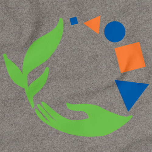 Battle Creek Montessori Academy Green, Blue, and Orange Logo Grey Art Preview