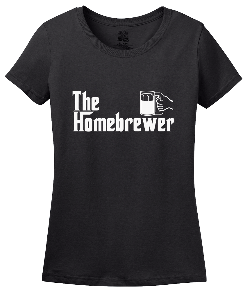 Ladies Black The Homebrewer - Godfather Parody Funny Beer Homebrewing Lover T-shirt
