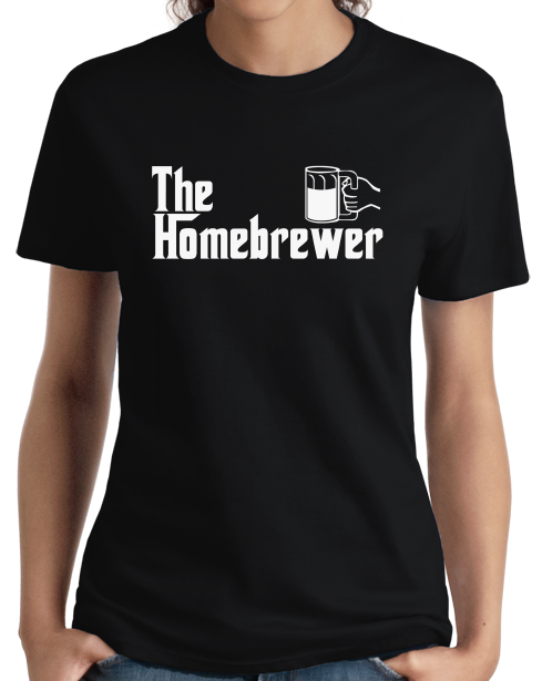 Ladies Black The Homebrewer - Godfather Parody Funny Beer Homebrewing Lover T-shirt