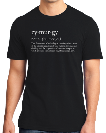 Standard Black Zymurgy Definition - Zymurgy Definition Homebrew Craft Beer Fan T-shirt