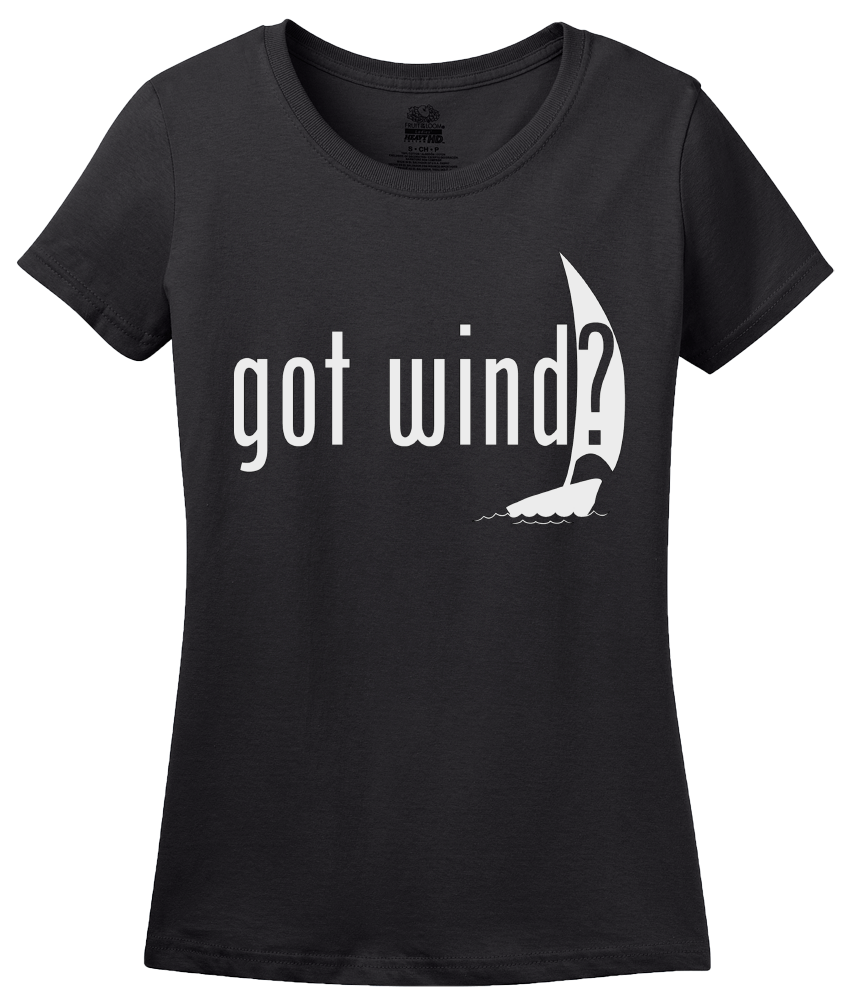 Ladies Black Got Wind? - Fart Joke Sailboat Sailing Boating Funny Lake T-shirt