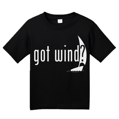 Youth Black Got Wind? - Fart Joke Sailboat Sailing Boating Funny Lake T-shirt