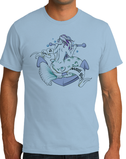 Standard Light Blue Nauti Girl - Nautical Pun Raunchy Humor Funny Ladies Sailor T-shirt