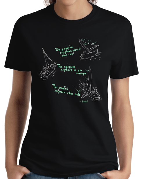 Pessimist, Optimist, Realist Sailing - Sailboat Funny cool T-shirt – Ann  Arbor Tees