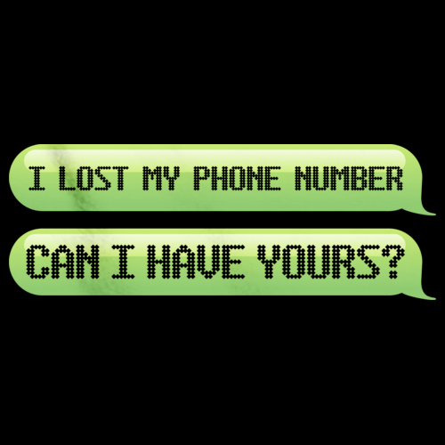 LOST MY PHONE NUMBER, CAN I HAVE YOURS? Black art preview