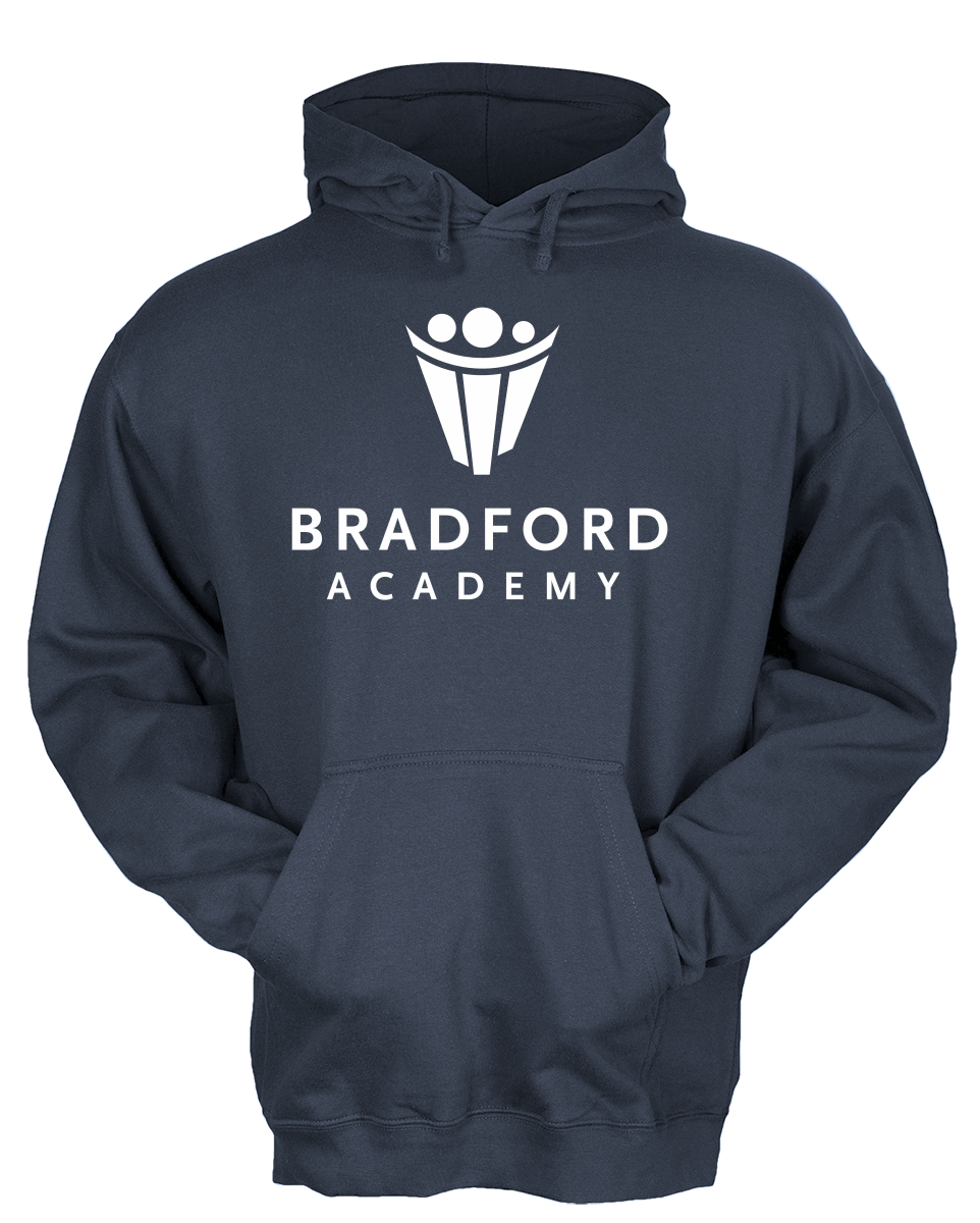 Pullover Hoodie Navy Bradford Academy Logo Dark pullover-hoodie