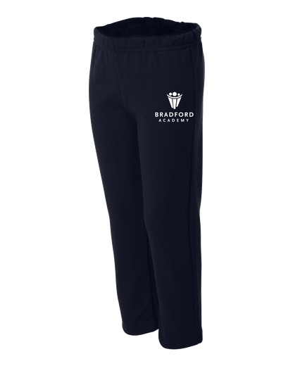 Youth Open Cuffed Sweatpant Navy Bradford Academy Embroidered Logo Sweatpants