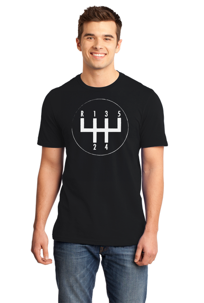 Standard Black 5 Speed Transition - Gearhead Manual Transmission Stick Shift T-shirt