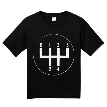 Youth Black 5 Speed Transition - Gearhead Manual Transmission Stick Shift T-shirt
