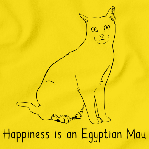 Happiness Is An Egyptian Mau Yellow Art Preview