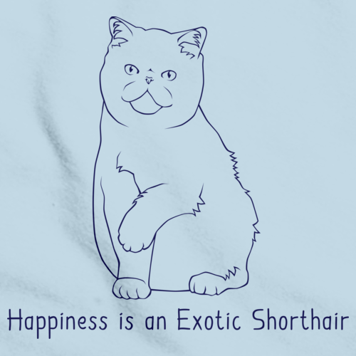 Happiness Is An Exotic Shorthair Light blue Art Preview