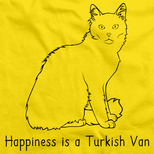 Happiness Is A Turkish Van  Yellow Art Preview