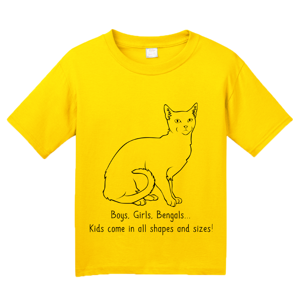 Boys, Girls, & Bengals = Kids - Cat Lover Family Parent Pet T-Shirt