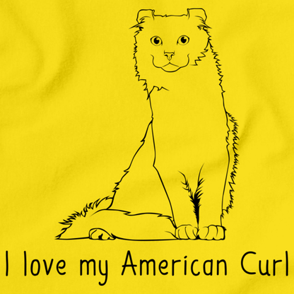 I Love My American Curl Yellow Art Preview